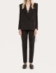 Slim fit wool pants black
