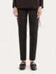 Slim fit wool pants black