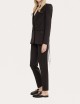 Slim fit wool pants black