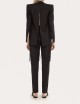 Slim fit wool pants black