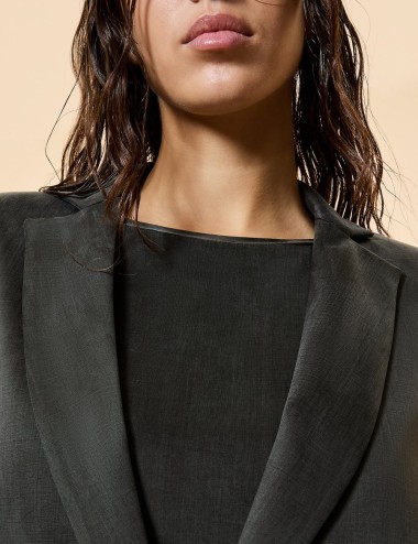 Blazer Cupro Boyfriend Wom forest