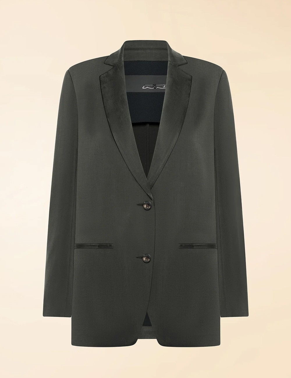 Cupro Boyfriend Wom Blazer forest