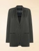 Blazer Cupro Boyfriend Wom forest