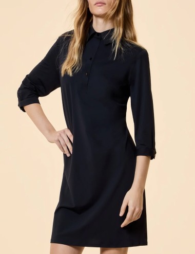 Abito Oxford Polo Wom blue black