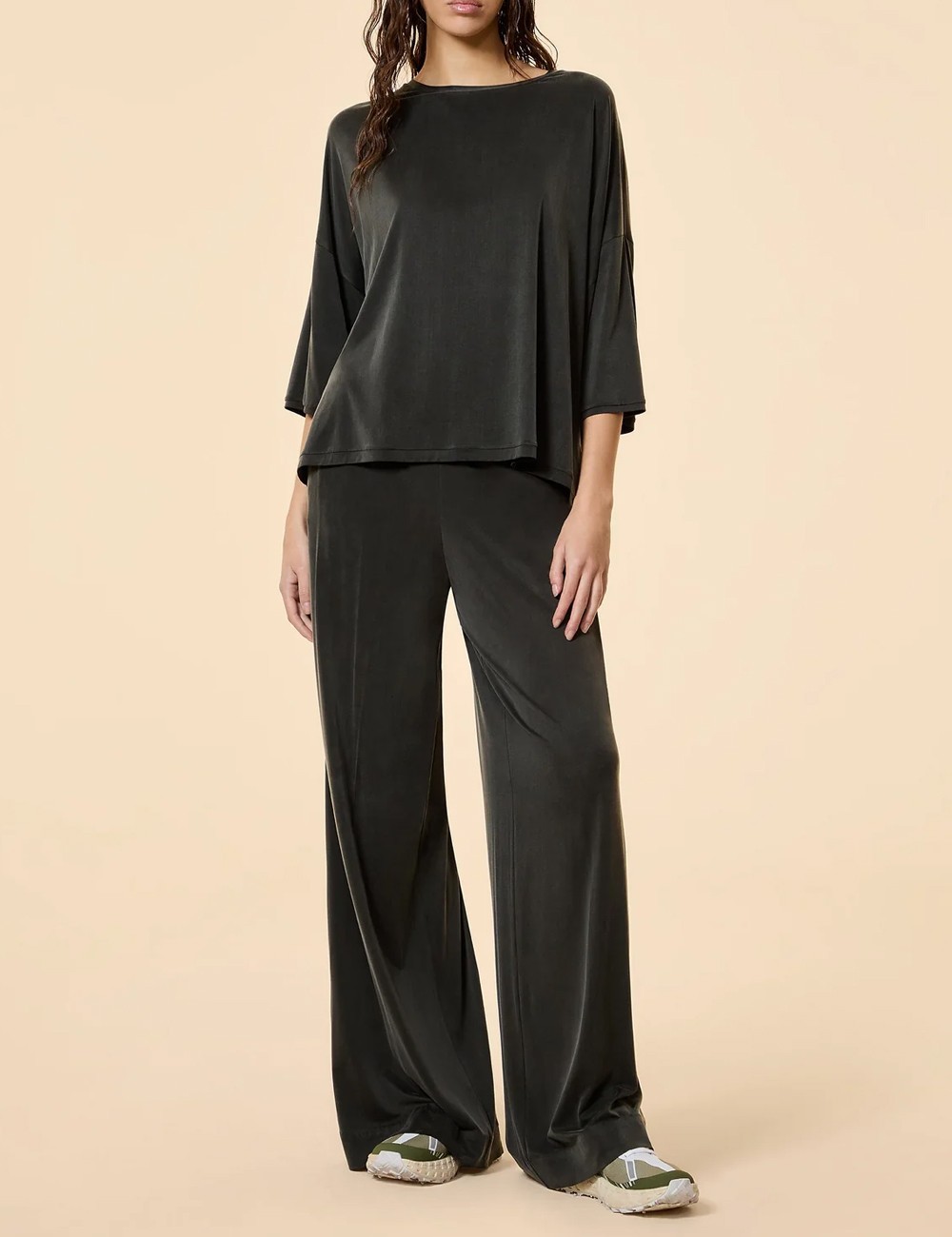 Pantalone Cupro Travel Wom forest