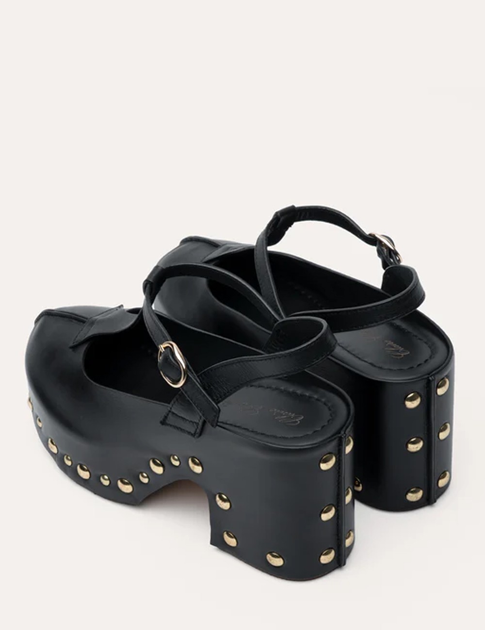 Sandalo in legno Aqua pelle nero