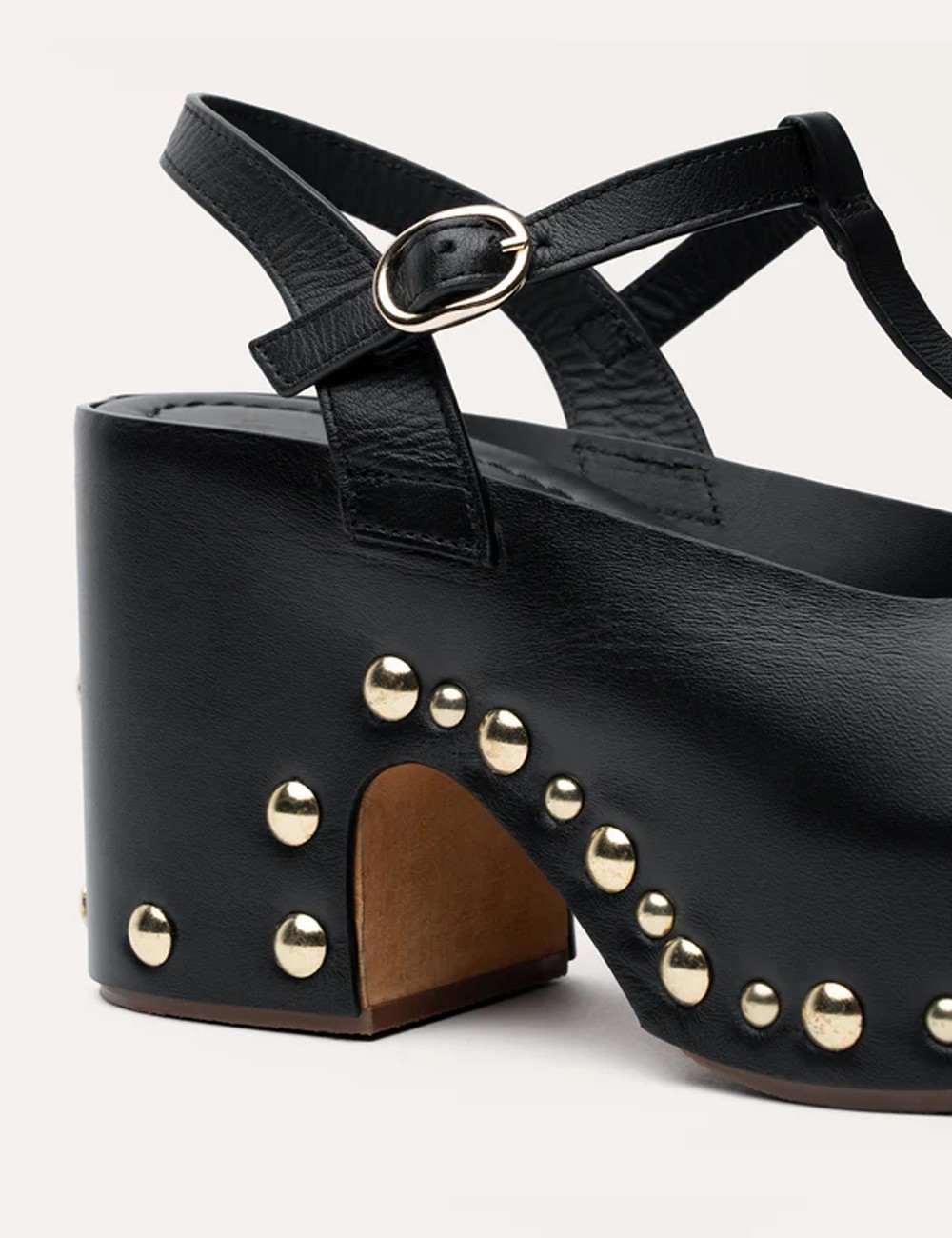 Sandalo in legno Aqua pelle nero