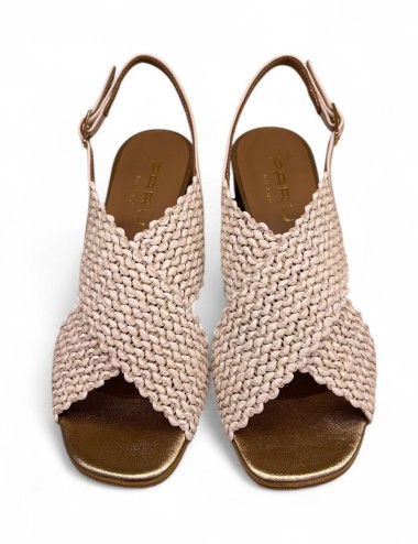 Sandalo slingback a fasce incrociate corda