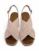 Sandalo slingback a fasce incrociate corda