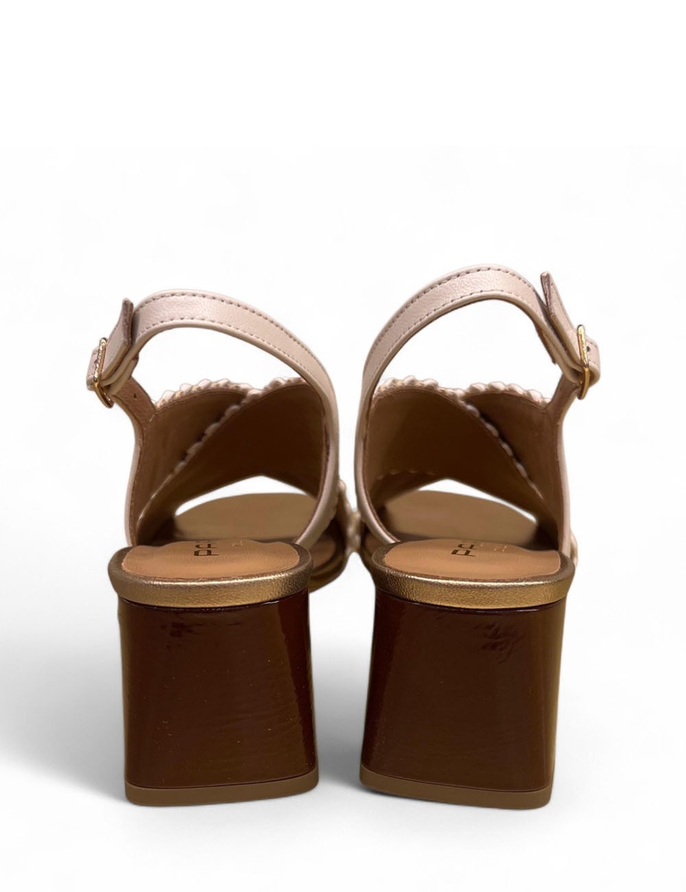 Sandalo slingback a fasce incrociate corda