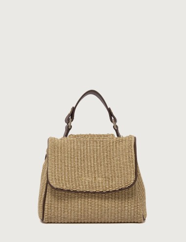 Borsa Sveva Zanzibar Mini a mano in tessuto e pelle