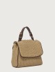 Borsa Sveva Zanzibar Mini a mano in tessuto e pelle biscotto
