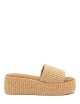 Sandali con zeppa in Rafia Thea Beige