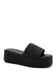 Sandali con zeppa in Rafia Thea Black