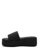 Sandali con zeppa in Rafia Thea Black