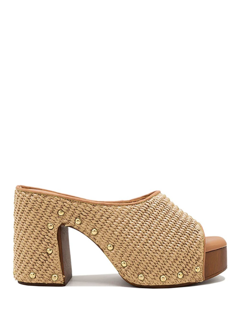 Zoccoli in Rafia Amelia Beige