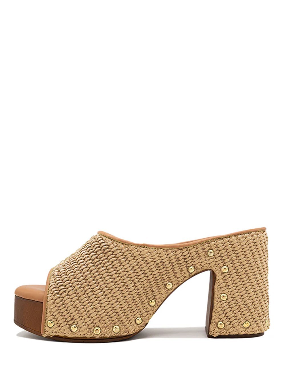 Zoccoli in Rafia Amelia Beige