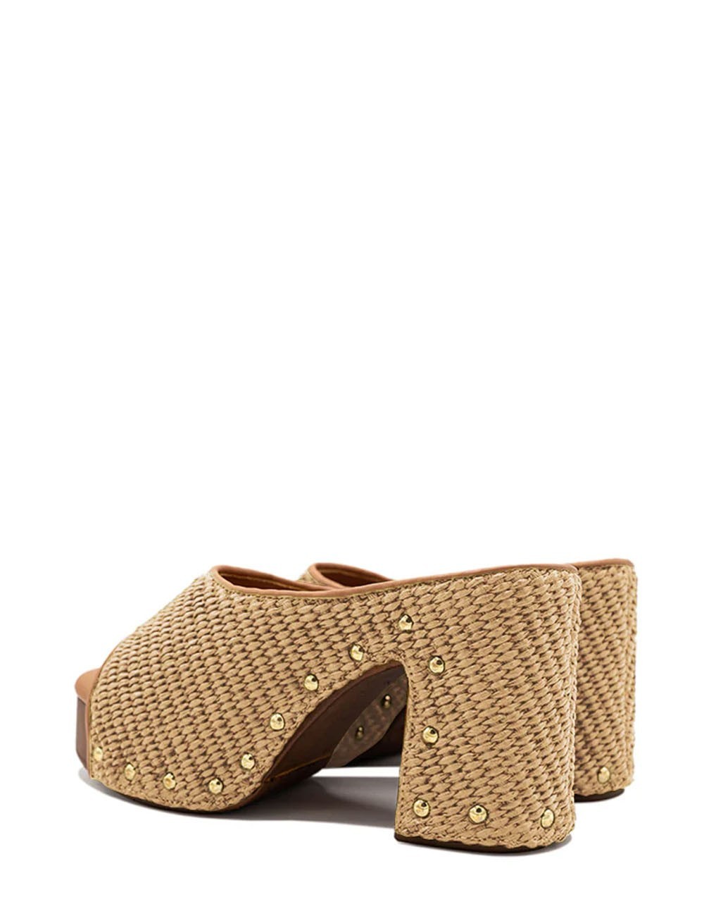 Zoccoli in Rafia Amelia Beige