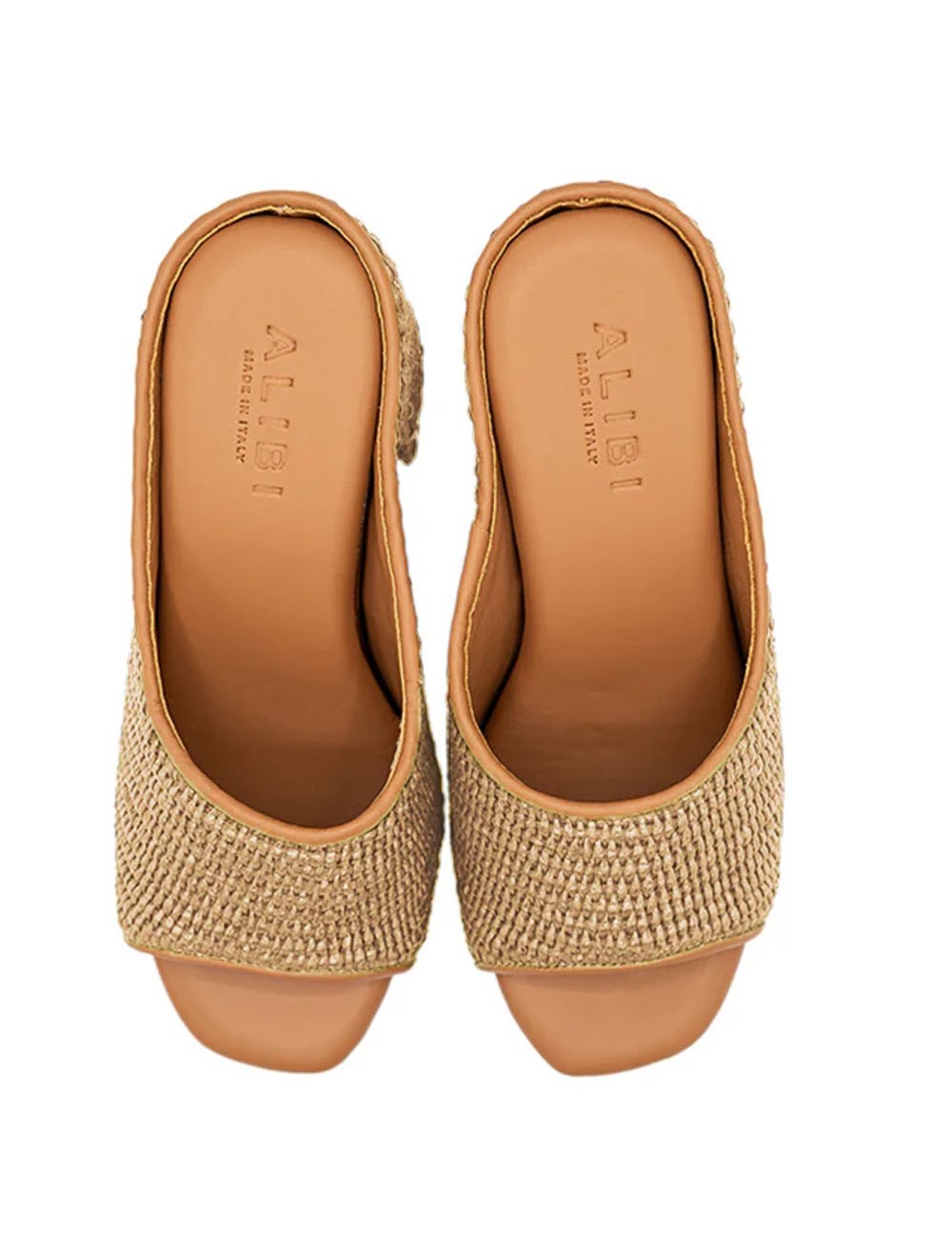 Zoccoli in Rafia Amelia Beige