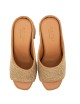 Zoccoli in Rafia Amelia Beige