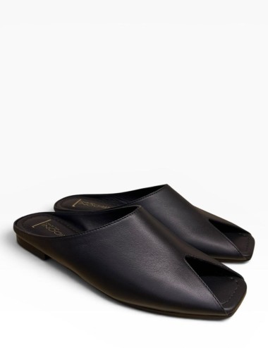 Ciabatta spuntata in pelle black