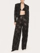 Embellished lace blazer black