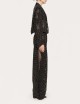 Embellished lace blazer black