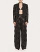 Embellished lace blazer black