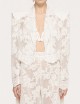 Blazer in pizzo decorato bianco