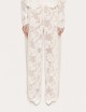 Embellished lace pants white