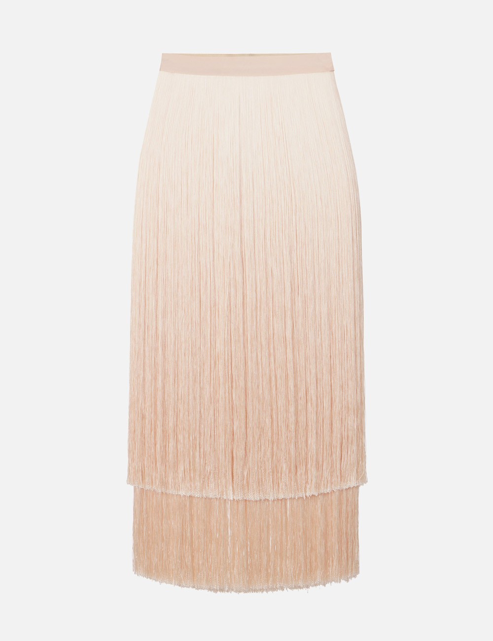 Skirt with fringes nude