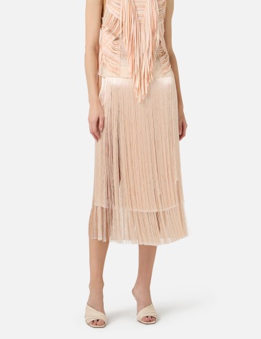 Gonna con frange nude
