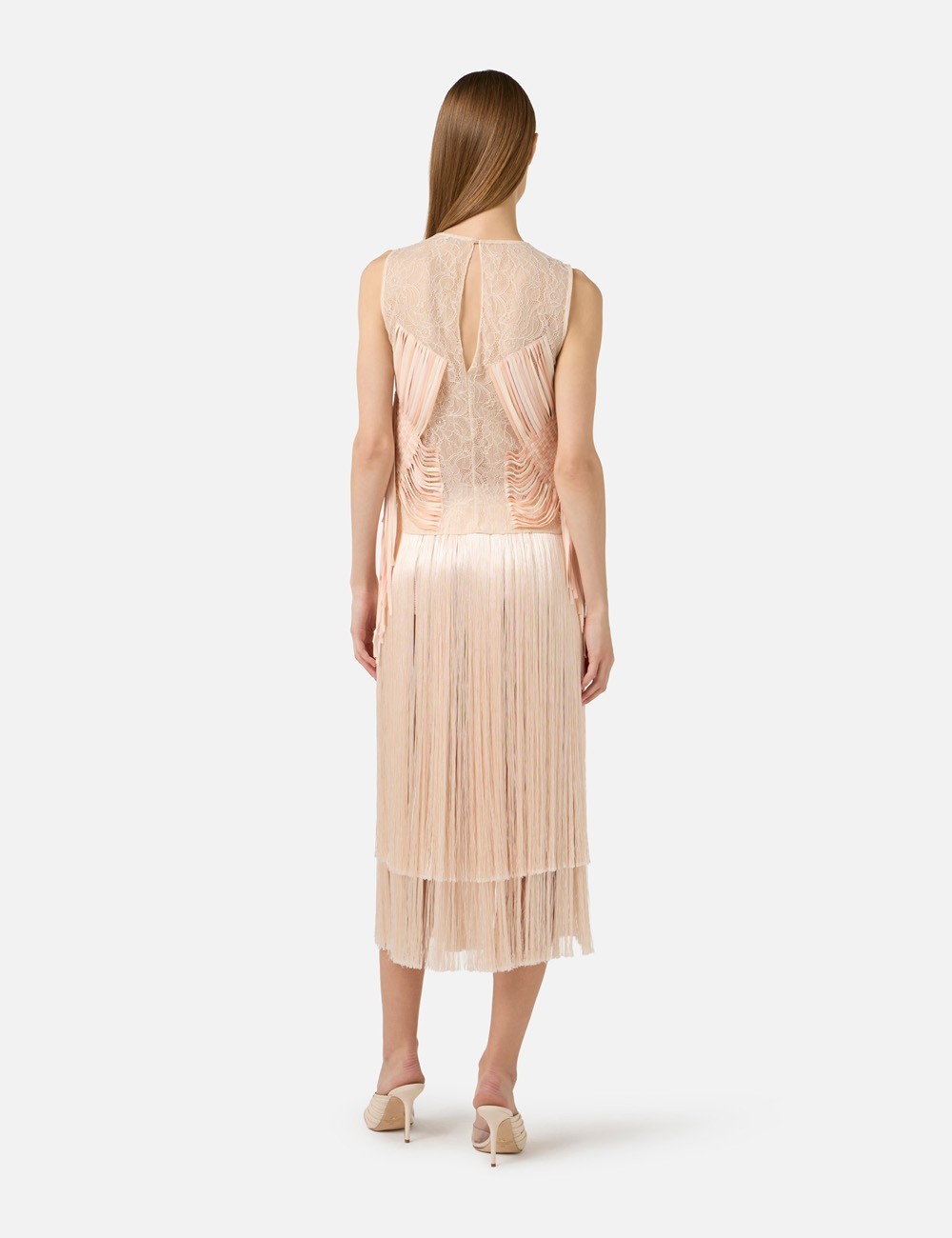 Gonna con frange nude