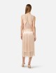 Skirt with fringes nude