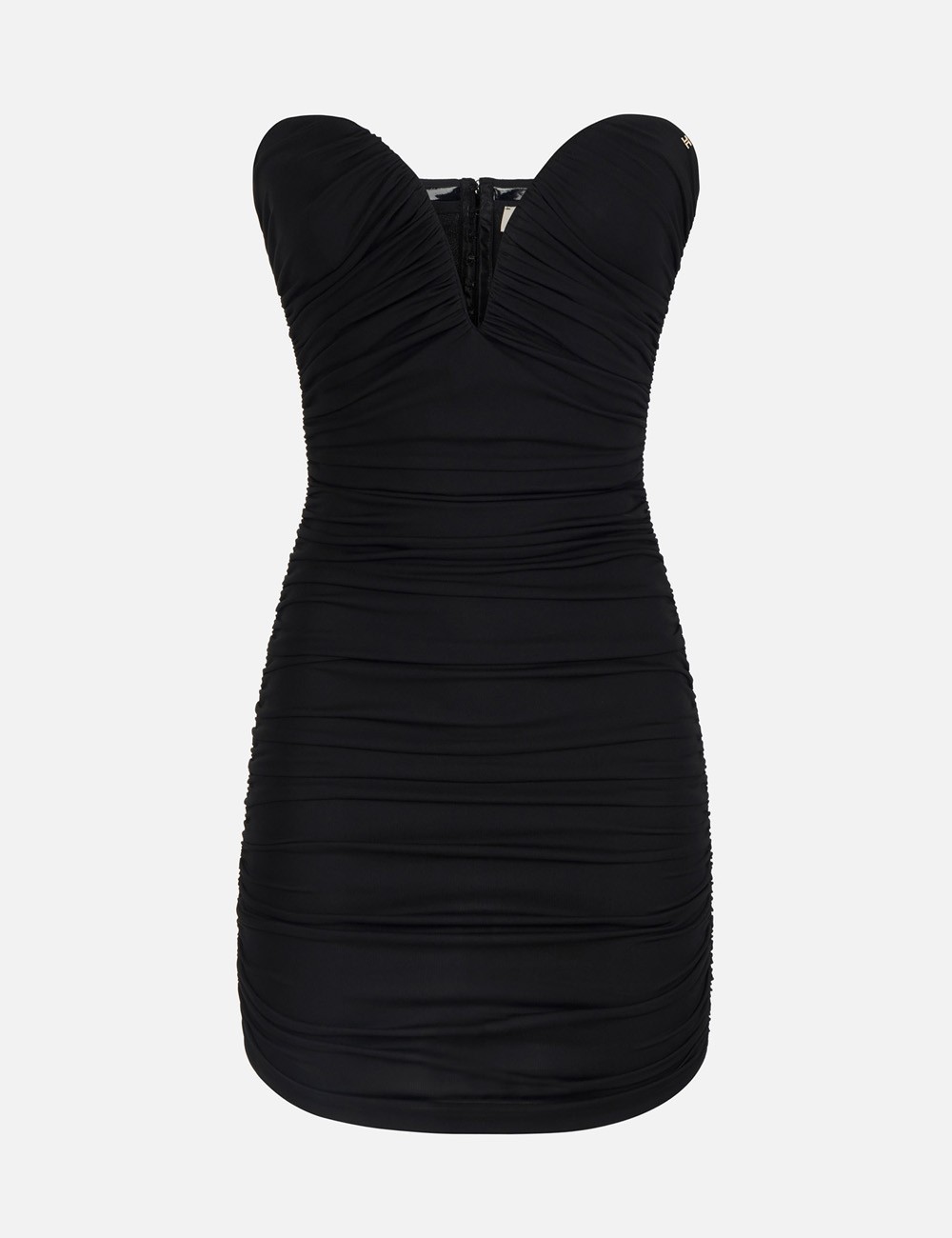 Mini dress in crêpe jersey fabric black