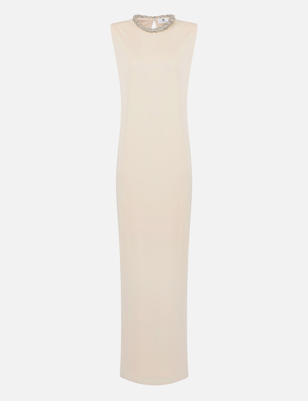 Red Carpet dress in crêpe jersey Butter/Crystal