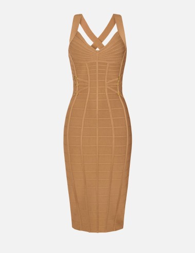 Knit 3D pencil dress Fallow Deer