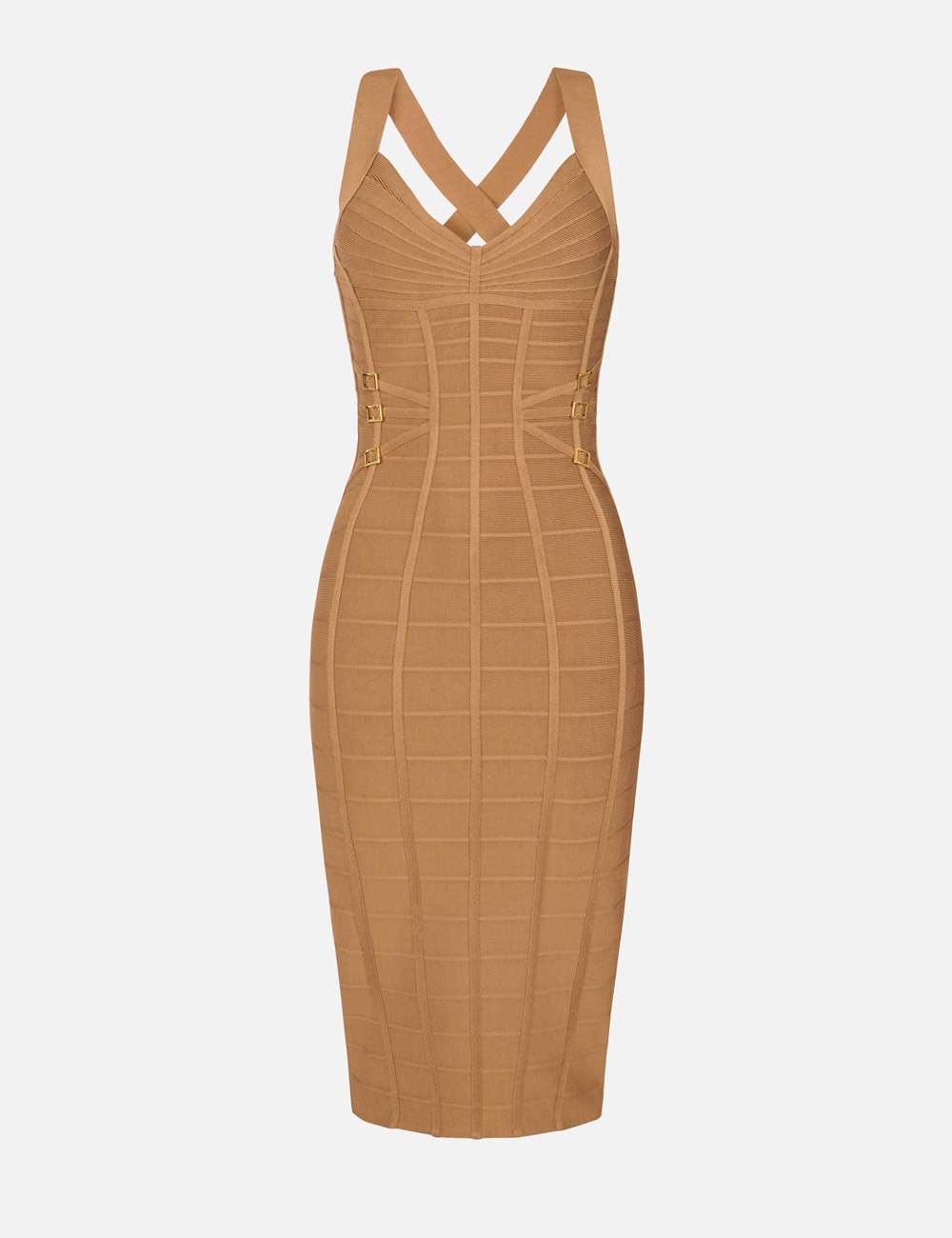 Knit 3D pencil dress Fallow Deer