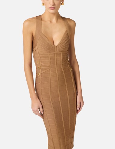 Knit 3D pencil dress Fallow Deer