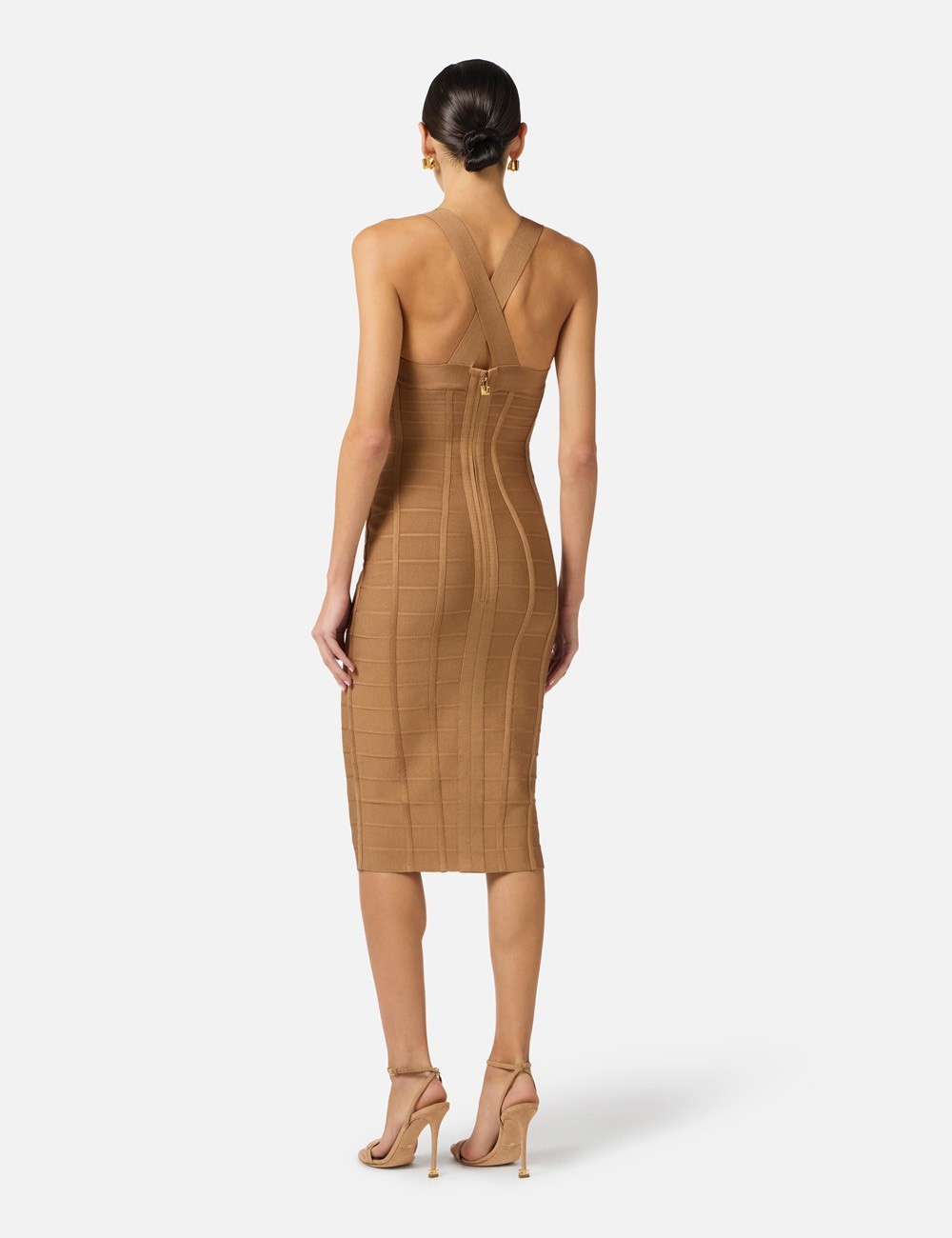 Knit 3D pencil dress Fallow Deer