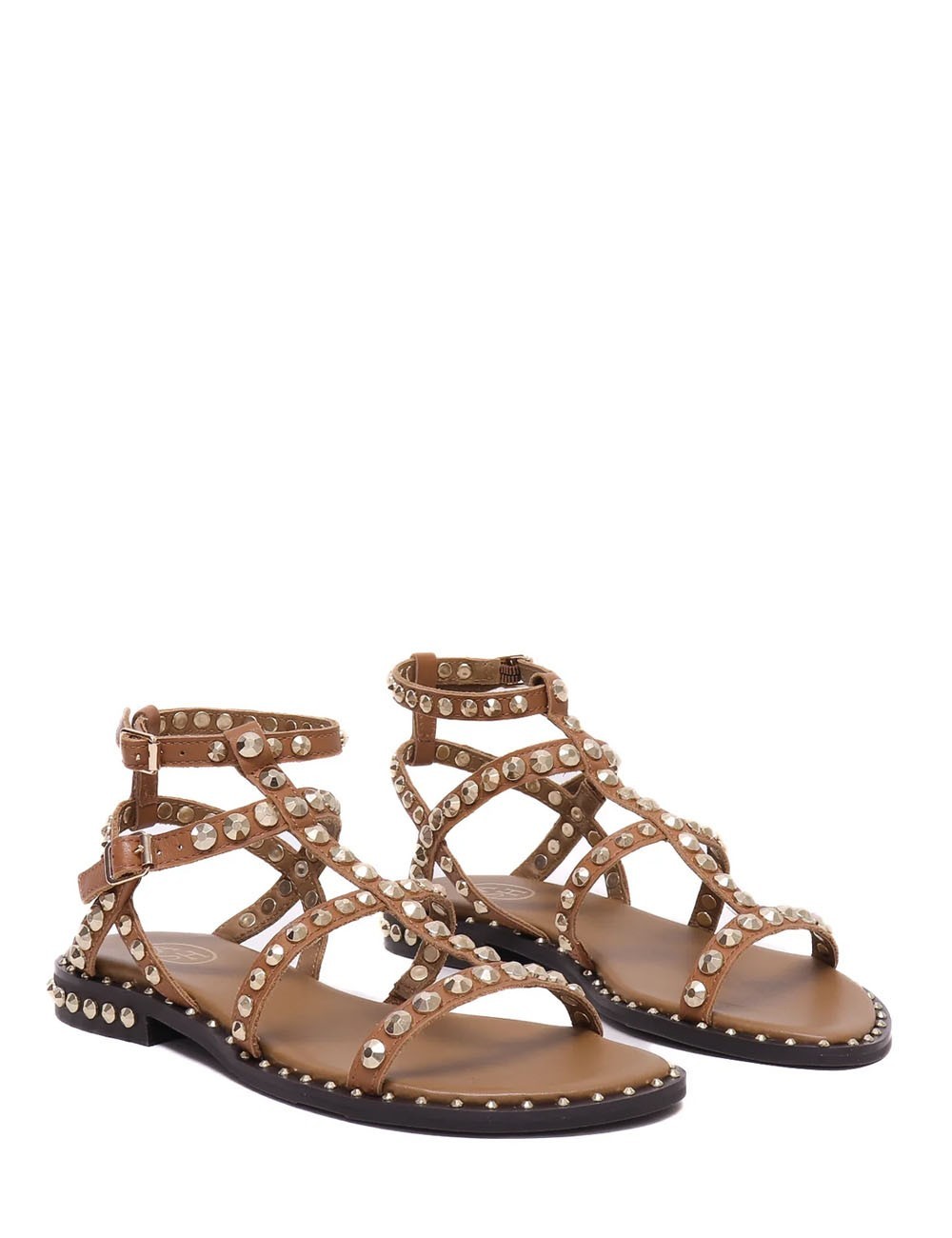 Sandalo Precious in pelle Cinnamon