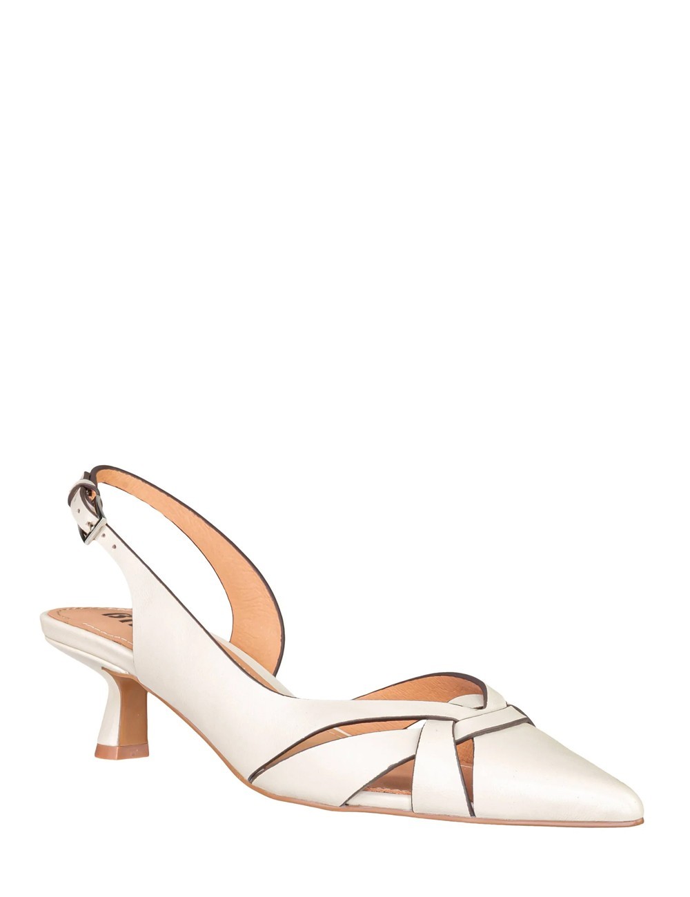 Slingback NOLIA PUMPS in pelle off white