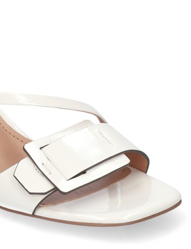 Sandalo alto ALTAIR 55 in pelle bianco