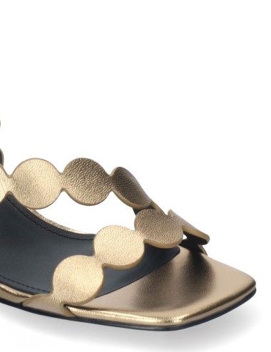 Sandalo alto ONAMI 55 in pelle bronzo