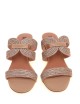 Sandalo alto AZALEA 55 a fasce con glitter nude