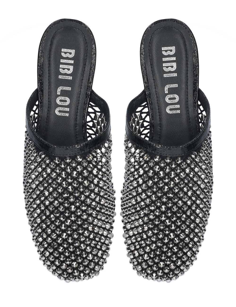 Mules JAY con brillantini neri