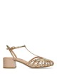 Sandalo basso a ragnetto con cinturino beige