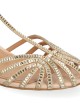 Sandalo basso a ragnetto con cinturino beige