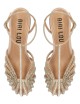 Sandalo basso a ragnetto con cinturino beige