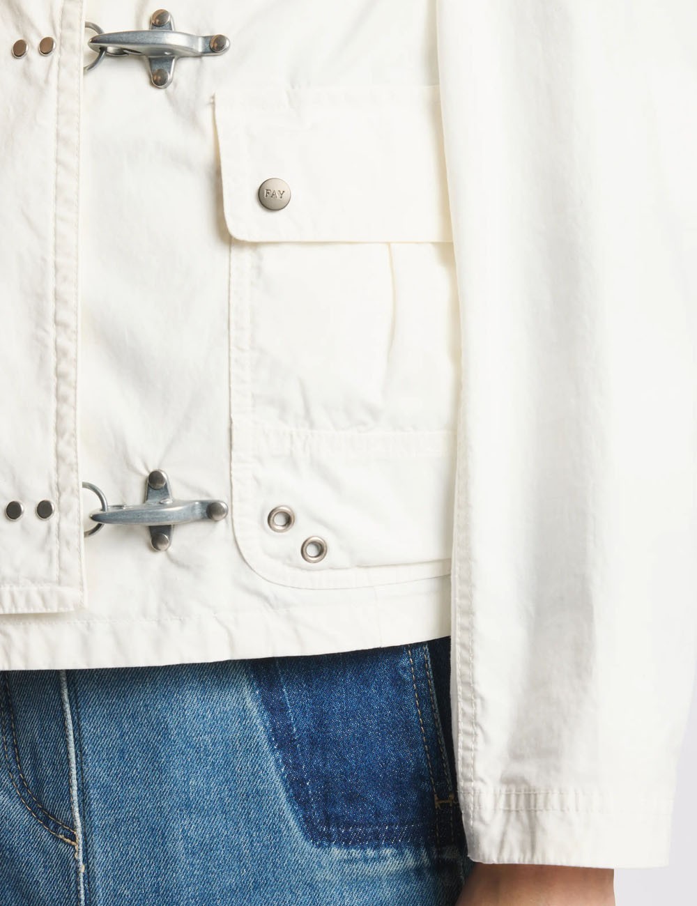 3 Ganci in Cotton and Nylon Canvas white